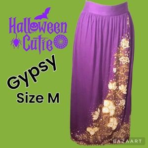 Halloween Costume Gypsy Skirt Vintage Beaded Skirt Size M